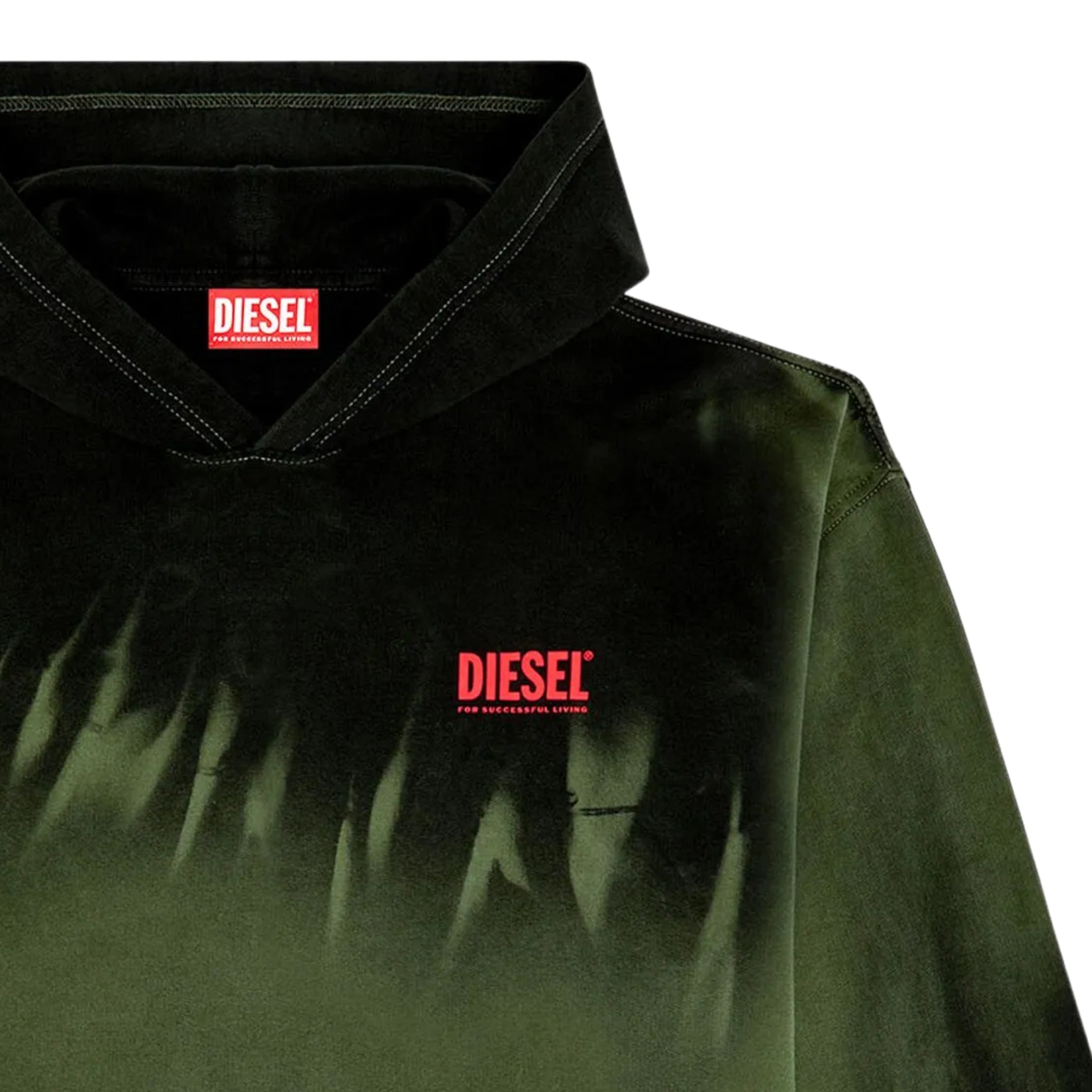 Diesel Sweater S-Box Hoodie Black-Green